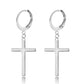Titanium Steel Chain Earrings Stainless Steel Cross Earrings