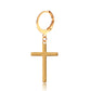 Titanium Steel Chain Earrings Stainless Steel Cross Earrings