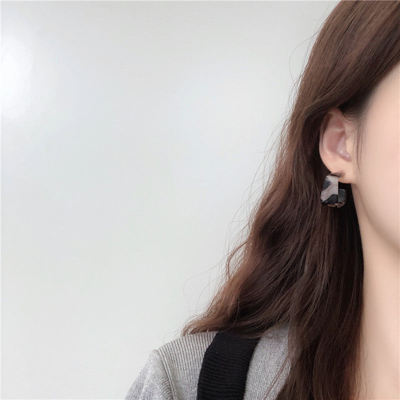 Graphic Pattern Hoop Dangle Earring Exquisite Fashion Drop Earrings For Women