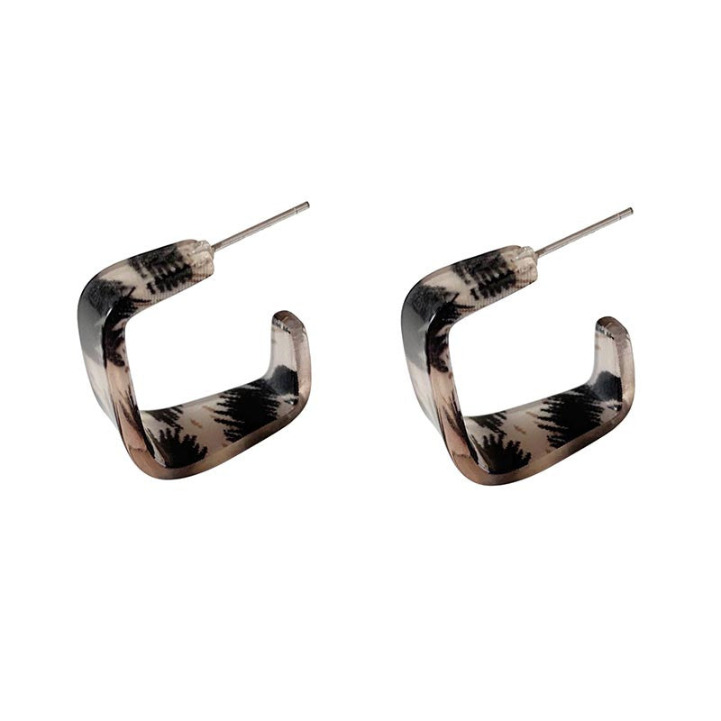 Graphic Pattern Hoop Dangle Earring Exquisite Fashion Drop Earrings For Women