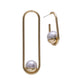 Geometric Detail Faux Pearl Dangle Fashion Earrings for Women Stylish Party Jewelry Gift