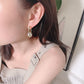Geometric Detail Faux Pearl Dangle Fashion Earrings for Women Stylish Party Jewelry Gift