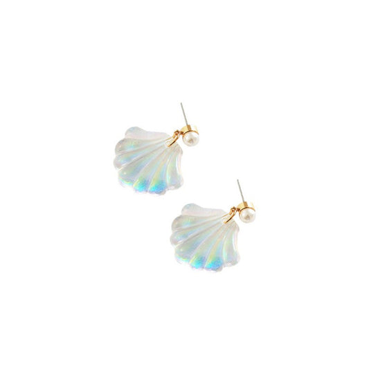 Crystal Shell Ear Studs Fashion Earrings for Women Stylish Party Jewelry Gift