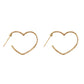 Simple Heart Hoop Earrings Special Gift for Women Girl Fashion Jewelry