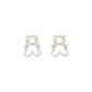 Pearl Bear Stud Earrings Accessories Gift Women Girl Fashionable Jewelry