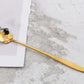 Teaspoons Rose Shaped Flower Stainless Steel Kitchen Tableware Handle Cutlery Mini Dessert Tea Dining Spoon For Snacks