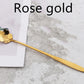 Teaspoons Rose Shaped Flower Stainless Steel Kitchen Tableware Handle Cutlery Mini Dessert Tea Dining Spoon For Snacks