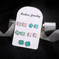 5pairs Pastel Jewelry Stud Earring Modern Fashion Women Earrings Piercing Studs
