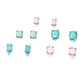 5pairs Pastel Jewelry Stud Earring Modern Fashion Women Earrings Piercing Studs