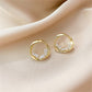 Round Jewelry Stud Earring Modern Fashion Women Earrings Piercing Studs