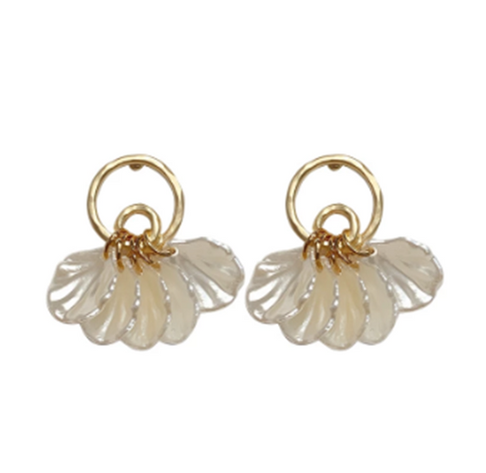 Faux Pearl Shell Drop Earrings Cute Dangle Earrings Women Jewelry Gift for Her