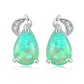 Green Holographic Stud Earrings for Women Girls Fashion Earrings Piercing