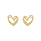 Dots Heart Stud Earrings for Girls Women Stud Jewelry Gift Accessories