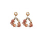 Pearl Earrings Temperament Super Fairy Crystal Net Red Earrings Design Leaf Earrings