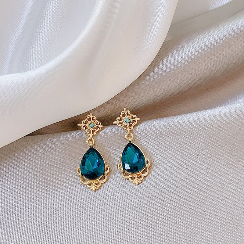 Ocean Blue Waterdrop Dangle Earrings Cute Summer Earring Jewelry Gift for Her