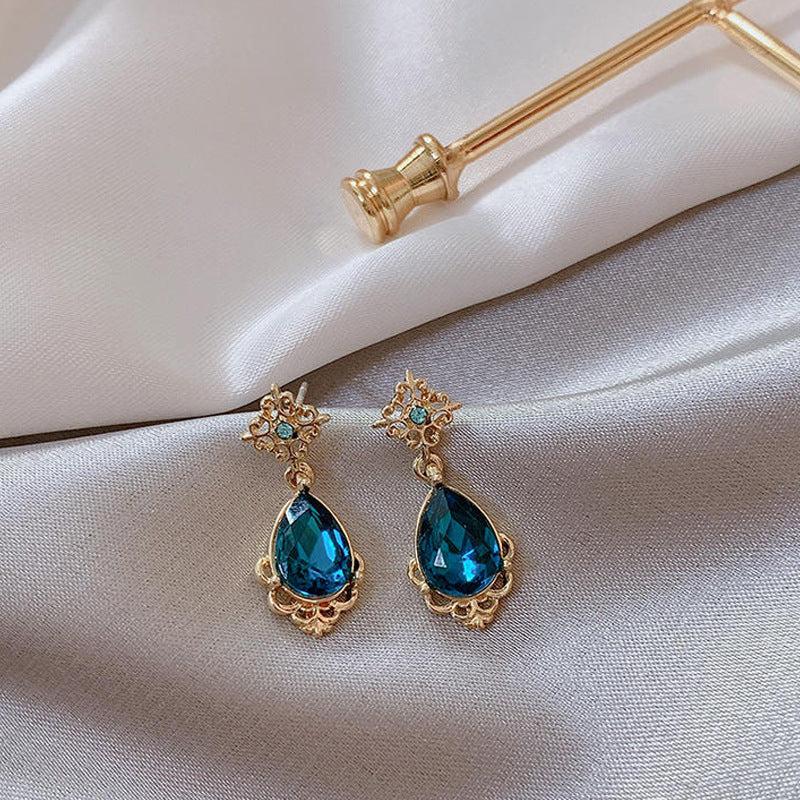 Ocean Blue Waterdrop Dangle Earrings Cute Summer Earring Jewelry Gift for Her