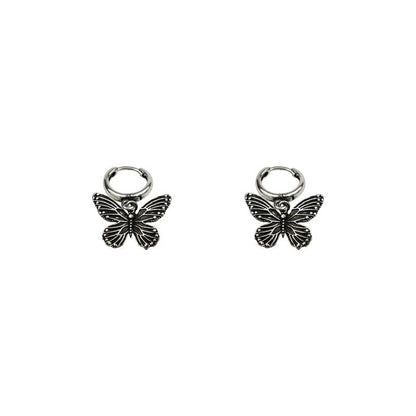 Gothic Small Butterfly Ear Drop Earrings Dangle Women Fashion Jewelry Gift for Her