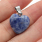 Exquisite Natural Stone Heart-shaped Semi-precious Stone Pendant