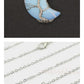 Natural Crystal Moon Pendant