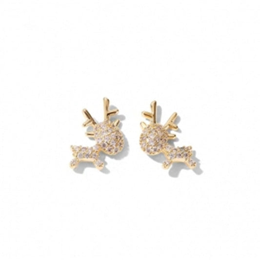 Rhinestone Deer Dangle Earrings Cute Summer Earring Jewelry Gift for Her