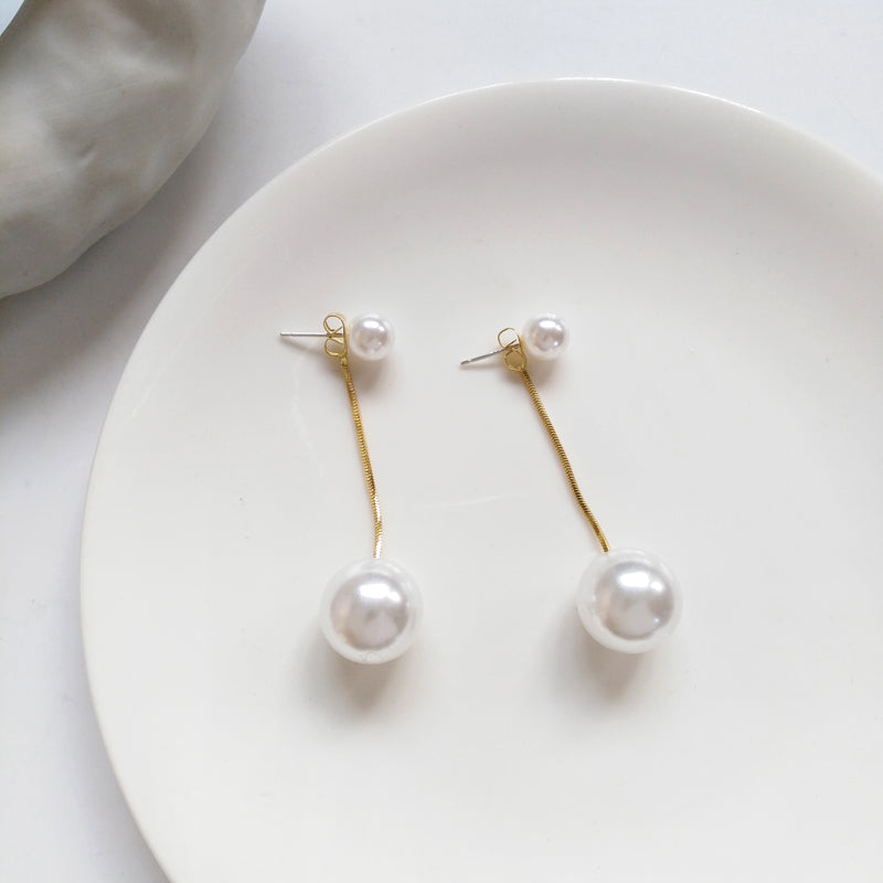 Simple Imitation Pearl Drop Earrings Cute Dangle Earrings Women Jewelry Gift for Her