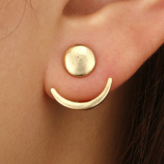 Anchor Ear Jacket Stud Earrings Fashion Women Female Earrings Piercing Jewelry