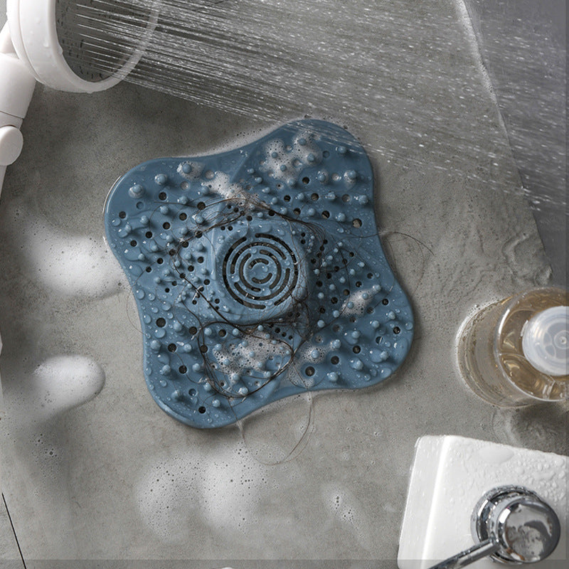 Anti-blocking With Suction Cup Anti-skid Fixed Sink Sewer Toilet Hair Filter