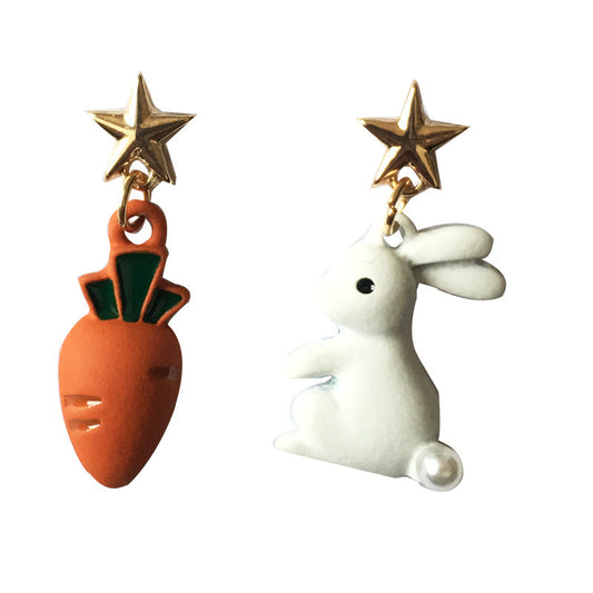 Carrot Rabbit Drop Earrings Cute Dangle Earrings Women Jewelry Gift for Her