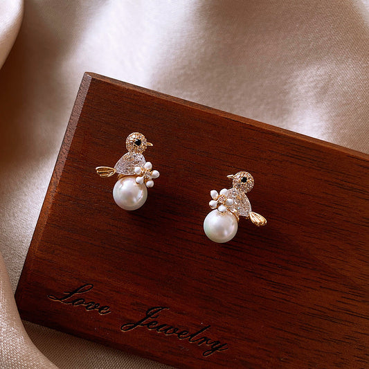 Bird Nest Ear Studs Cute Earrings Women Jewelry Gift for Her