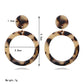 Coffee Color Geometric Drop Ear Dangle Fashion Earrings for Women Party Jewelry Gift