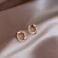 Twisted Stud Earrings Female Girl Fashion Earrings Birthday Holiday Gifts