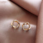 Twisted Stud Earrings Female Girl Fashion Earrings Birthday Holiday Gifts