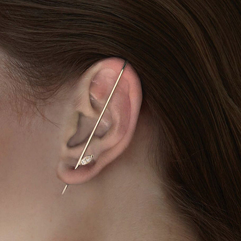 Temperament Cold Wind Piercing Ear Acupuncture Ring