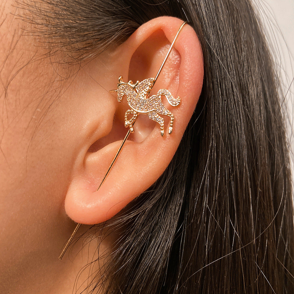 Temperament Cold Wind Piercing Ear Acupuncture Ring