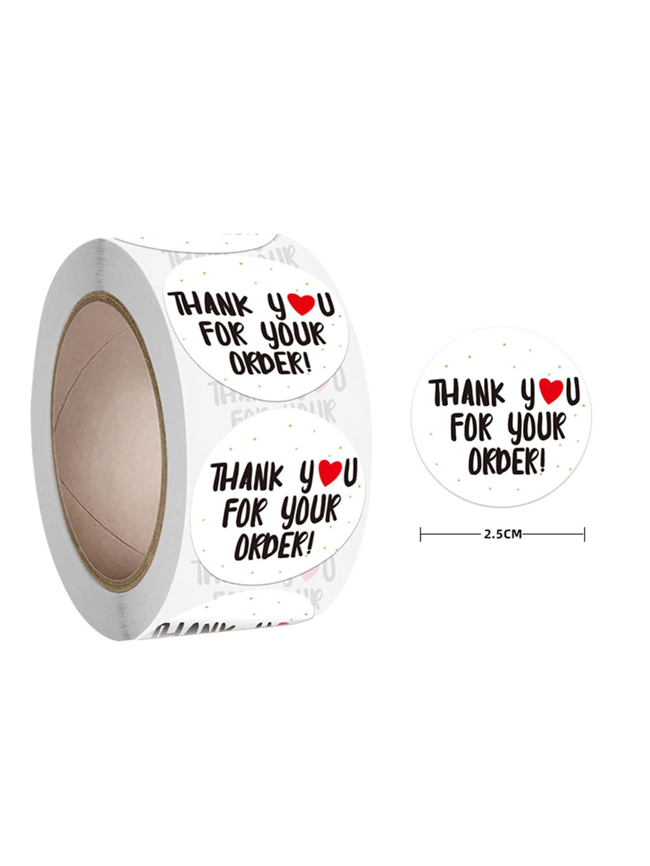 500 Thank You Stickers 1” Label Small Business Thank You envelope seals Sticker