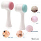 Double-sided Silicone Skin Care Tool Facial Cleanser Brush Face Cleaning Vibration Facial Massage Washing Product