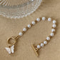 Super Fairy Butterfly Pendant Pearl Bracelet Femininity