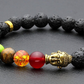 Jewelry Accessories 8mm Seven Chakra Yoga Volcanic Rock Buddha Head Bracelet