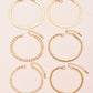 6pcs bangles Bracelet Sets Bangle Women Chain Hand Jewelry