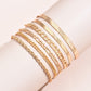 6pcs bangles Bracelet Sets Bangle Women Chain Hand Jewelry