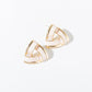 Triangle Ribbon Stud Earrings Women Fashionable Luxurious Earrings Jewelry