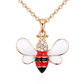 Summer Jewelry Necklace Lady Cartoon Cute Drop Oil Studded Bee Pendant