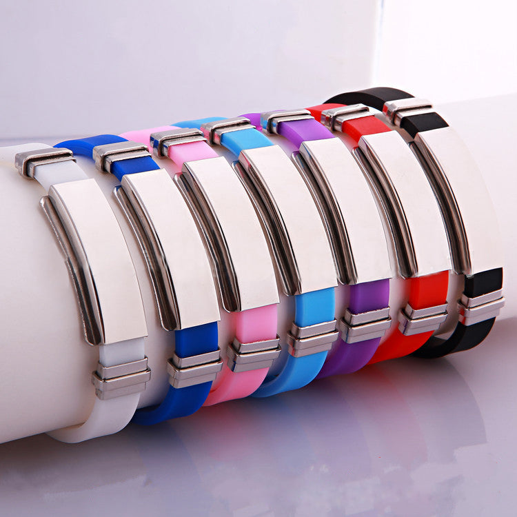 Titanium steel silicone bracelet