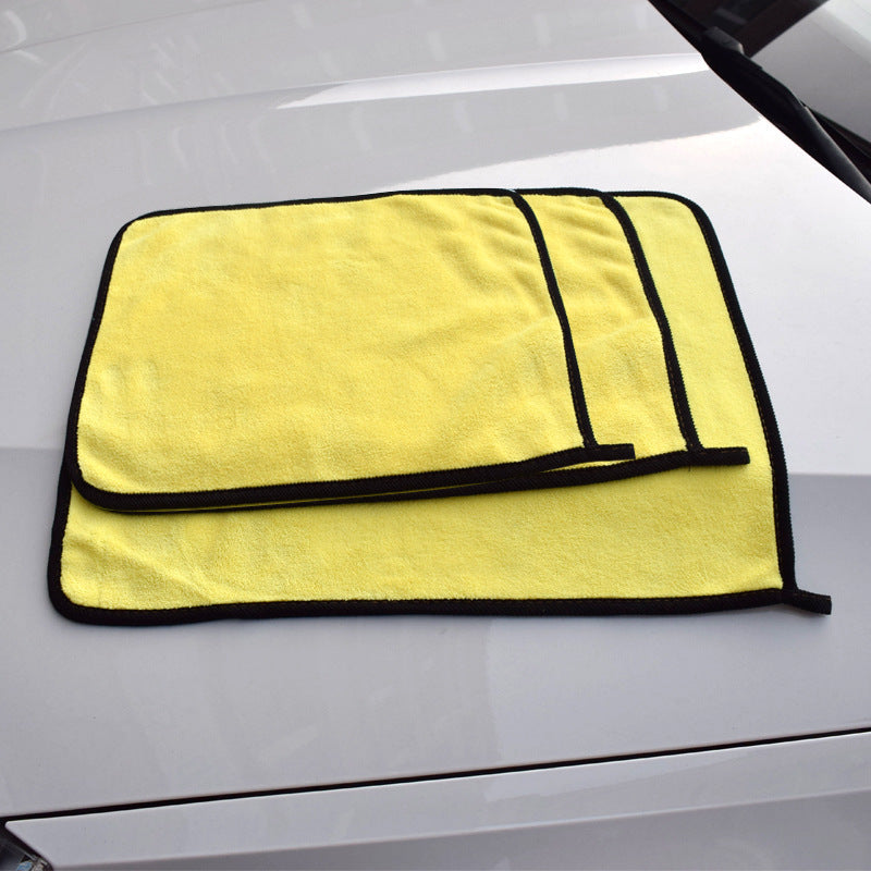 Absorbent double-sided velvet thickened car wash towel