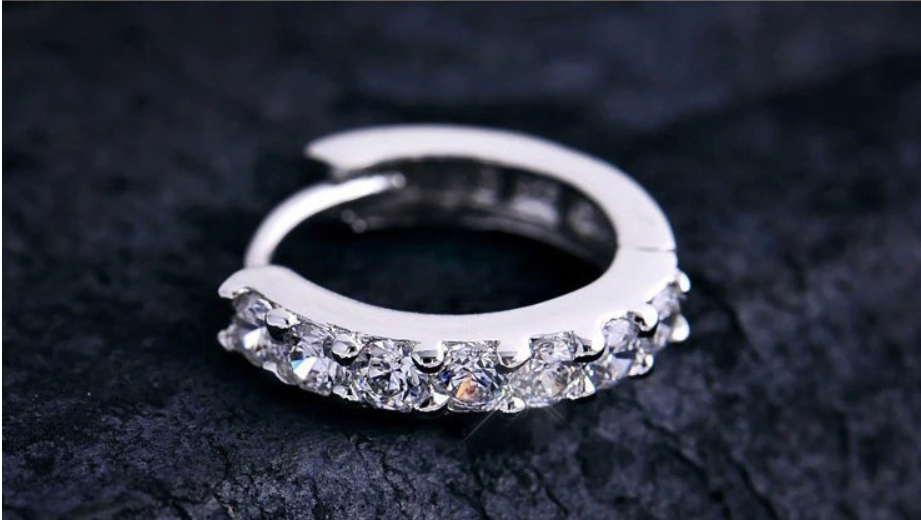 Gemstone Hoop Earrings Dangle Women Fashion Jewelry Gift for Her