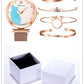 Women's cat watch bracelet set