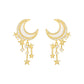 Moon Star Tassels Drop Dangle Earrings Women Jewelry Gift for Her Accessories