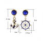 Blue Anchor Drop Ear Dangle Fashion Earrings for Women Party Jewelry Gift
