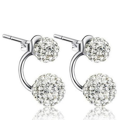 3d Ball Crystal Stud Earrings Women Jewelry Gift for Her Accessories