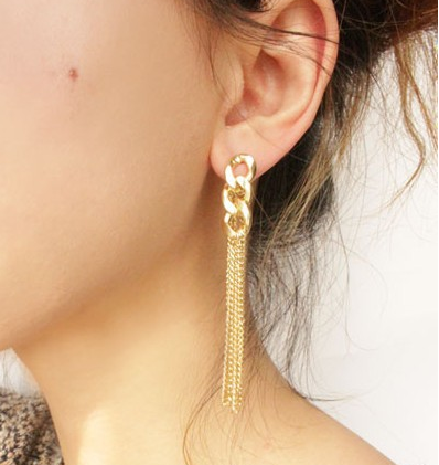 Multi-chain Dangle Fashion Drop Earrings Women Girls Ear Studs Jewelry Gift